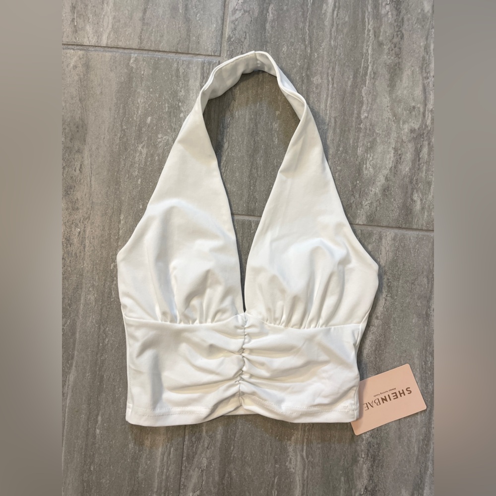 White Halter Top